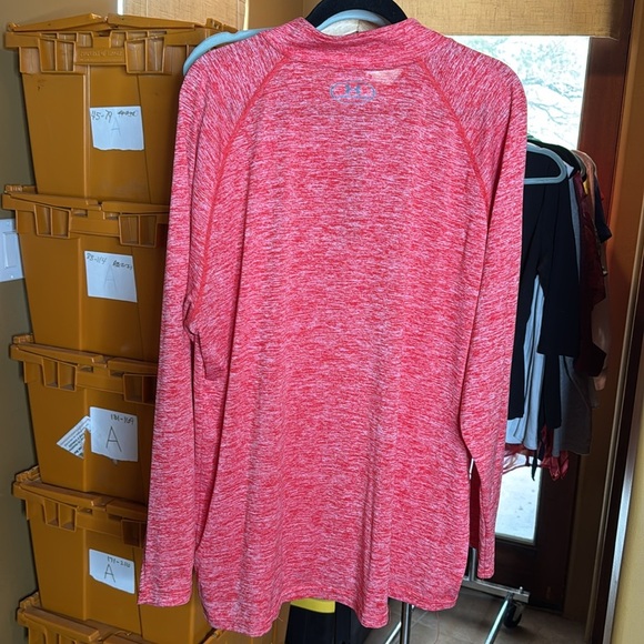 Under Armour Tech 1/4-Zip Shirt - Men's Red Long Sleeve Pullover Size XXL - Picture 6 of 7